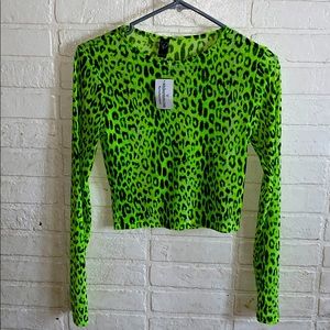 *New* Windsor - Neon Green Mesh Top
